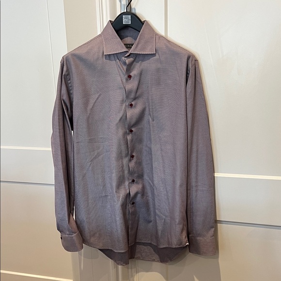 Saks Fifth Avenue Men's Plum Dress Shirt - Picture 1 of 14